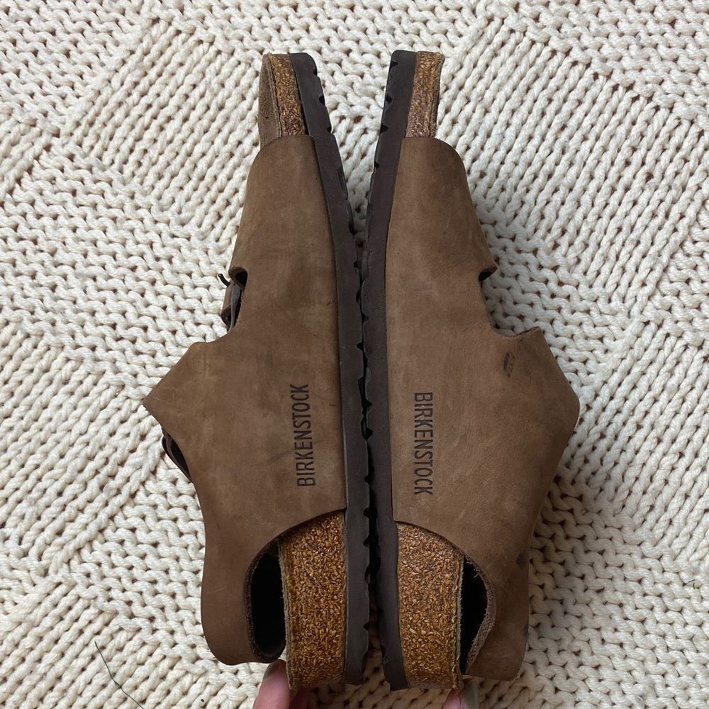 Birkenstock Milano Sandals Heel Strap Brown Size 7 (38) - Picture 7 of 10